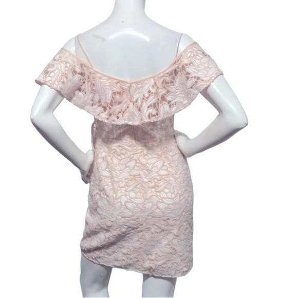 Club Monaco Nawale Lace Dress White Peach Size 0 - Picture 8 of 10